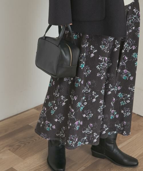 URBAN RESEARCH DOORS / アーバンリサーチ ドアーズ スカート | ベロアフラワープリントスカート | 詳細6