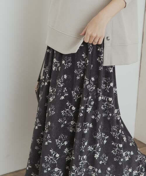 URBAN RESEARCH DOORS / アーバンリサーチ ドアーズ スカート | ベロアフラワープリントスカート | 詳細16