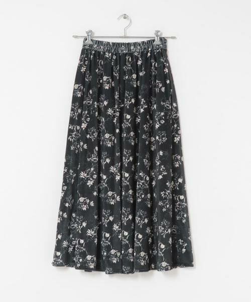 URBAN RESEARCH DOORS / アーバンリサーチ ドアーズ スカート | ベロアフラワープリントスカート | 詳細17