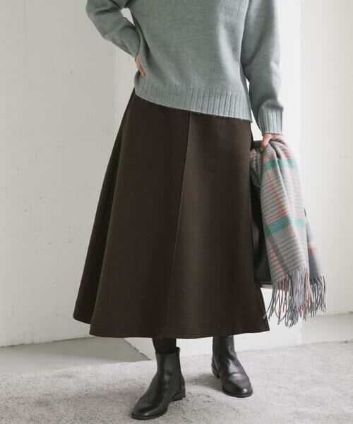 URBAN RESEARCH DOORS/アーバンリサーチ ドアーズ 『UR TECH』完声/暖フレアスカート ブラウン系その他 S URBAN RESEARCH DOORS/アーバンリサーチ ドアーズ 『UR TECH』完声/暖フレアスカート ブラウン系その他 S