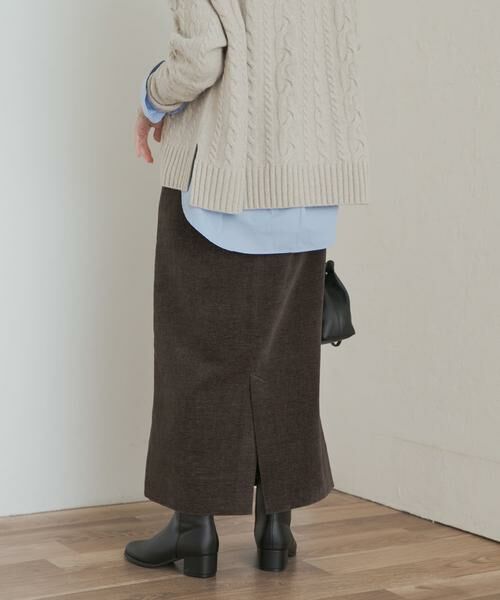 URBAN RESEARCH DOORS / アーバンリサーチ ドアーズ スカート | ベロアワッシャーIラインスカート | 詳細2