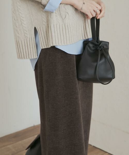 URBAN RESEARCH DOORS / アーバンリサーチ ドアーズ スカート | ベロアワッシャーIラインスカート | 詳細5