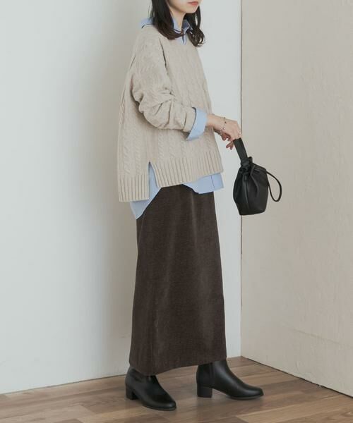 URBAN RESEARCH DOORS / アーバンリサーチ ドアーズ スカート | ベロアワッシャーIラインスカート | 詳細7
