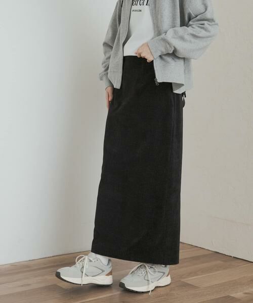 URBAN RESEARCH DOORS / アーバンリサーチ ドアーズ スカート | ベロアワッシャーIラインスカート | 詳細16