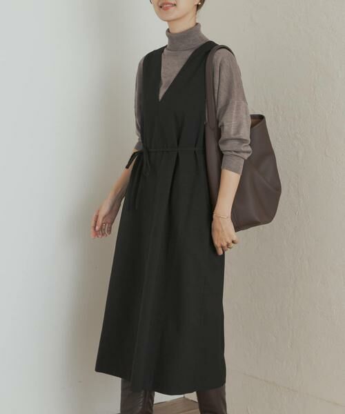 URBAN RESEARCH DOORS / アーバンリサーチ ドアーズ ワンピース | 『UR TECH』ツイルフレアジャンパースカート | 詳細1