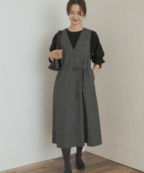 URBAN RESEARCH DOORS / アーバンリサーチ ドアーズ ワンピース | 『UR TECH』ツイルフレアジャンパースカート | 詳細12