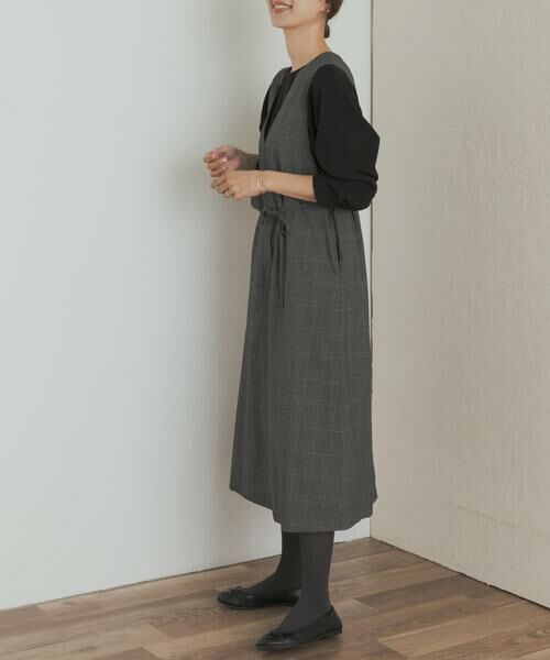 URBAN RESEARCH DOORS / アーバンリサーチ ドアーズ ワンピース | 『UR TECH』ツイルフレアジャンパースカート | 詳細14