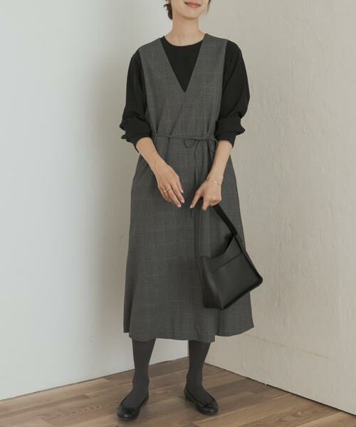 URBAN RESEARCH DOORS / アーバンリサーチ ドアーズ ワンピース | 『UR TECH』ツイルフレアジャンパースカート | 詳細15