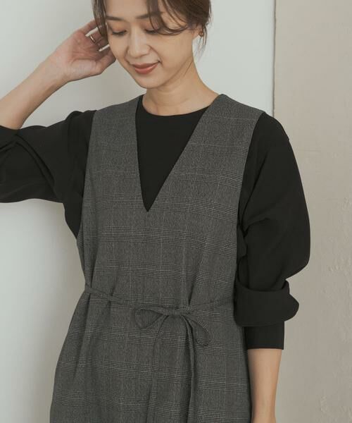 URBAN RESEARCH DOORS / アーバンリサーチ ドアーズ ワンピース | 『UR TECH』ツイルフレアジャンパースカート | 詳細16