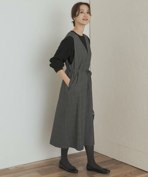 URBAN RESEARCH DOORS / アーバンリサーチ ドアーズ ワンピース | 『UR TECH』ツイルフレアジャンパースカート | 詳細18