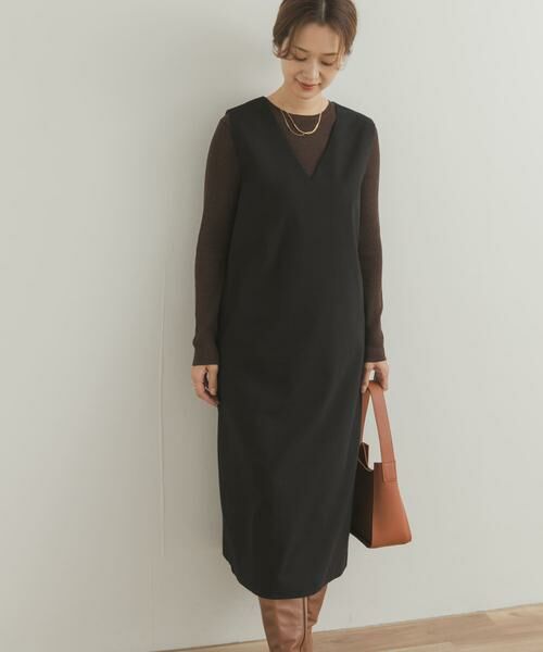 URBAN RESEARCH DOORS / アーバンリサーチ ドアーズ ワンピース | 『UR TECH』ストレートラインジャンパースカート | 詳細2