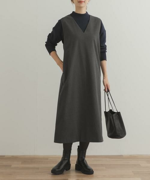 URBAN RESEARCH DOORS / アーバンリサーチ ドアーズ ワンピース | 『UR TECH』ストレートラインジャンパースカート | 詳細13