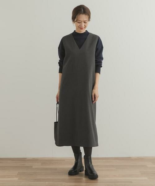 URBAN RESEARCH DOORS / アーバンリサーチ ドアーズ ワンピース | 『UR TECH』ストレートラインジャンパースカート | 詳細15