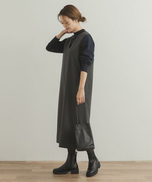 URBAN RESEARCH DOORS / アーバンリサーチ ドアーズ ワンピース | 『UR TECH』ストレートラインジャンパースカート | 詳細16