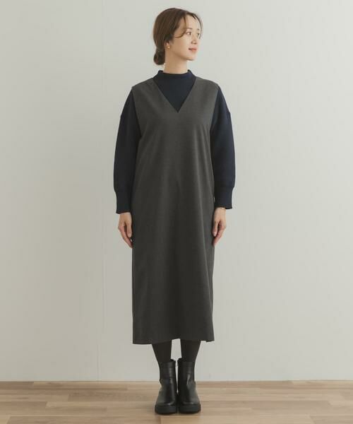 URBAN RESEARCH DOORS / アーバンリサーチ ドアーズ ワンピース | 『UR TECH』ストレートラインジャンパースカート | 詳細18