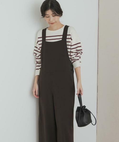 URBAN RESEARCH DOORS/アーバンリサーチ ドアーズ リラックスイージーサロペット ブラウン M