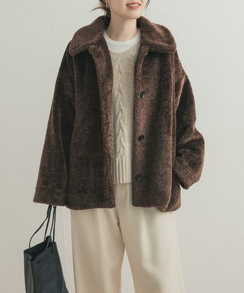 URBAN RESEARCH DOORS / アーバンリサーチ ドアーズ その他アウター | コクーンシルエットボアコート | 詳細3