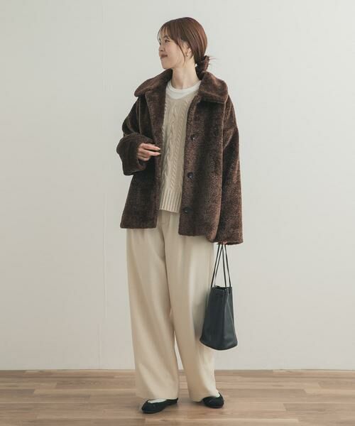 URBAN RESEARCH DOORS / アーバンリサーチ ドアーズ その他アウター | コクーンシルエットボアコート | 詳細4