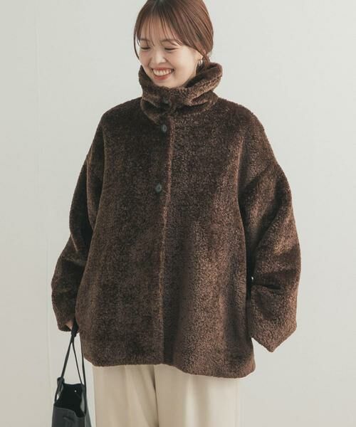 URBAN RESEARCH DOORS / アーバンリサーチ ドアーズ その他アウター | コクーンシルエットボアコート | 詳細5