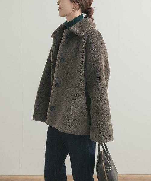 URBAN RESEARCH DOORS / アーバンリサーチ ドアーズ その他アウター | コクーンシルエットボアコート | 詳細11