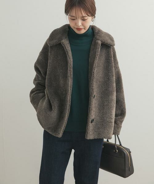 URBAN RESEARCH DOORS / アーバンリサーチ ドアーズ その他アウター | コクーンシルエットボアコート | 詳細16