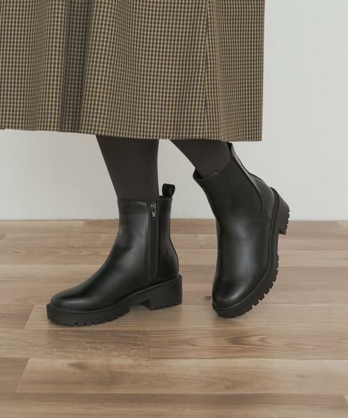 URBAN RESEARCH DOORS/アーバンリサーチ ドアーズ トラックソールブーツ ブラック 37