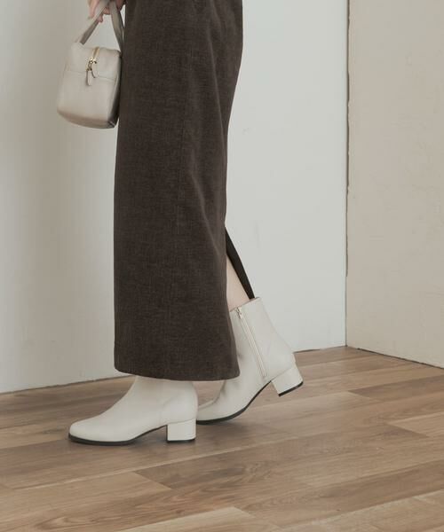 URBAN RESEARCH DOORS/アーバンリサーチ ドアーズ チャンキーヒールブーツ アイボリー 36 URBAN RESEARCH DOORS/アーバンリサーチ ドアーズ チャンキーヒールブーツ アイボリー 36