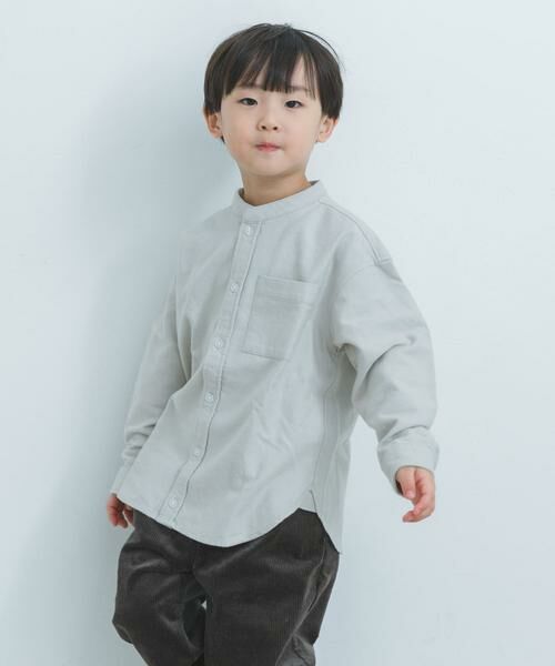 URBAN RESEARCH DOORS / アーバンリサーチ ドアーズ トップス | 『親子リンク』起毛ネルバンドカラーシャツ(KIDS) | 詳細11