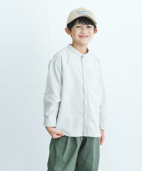 URBAN RESEARCH DOORS/アーバンリサーチ ドアーズ 『親子リンク』起毛ネルバンドカラーシャツ(KIDS) オフホワイト 120