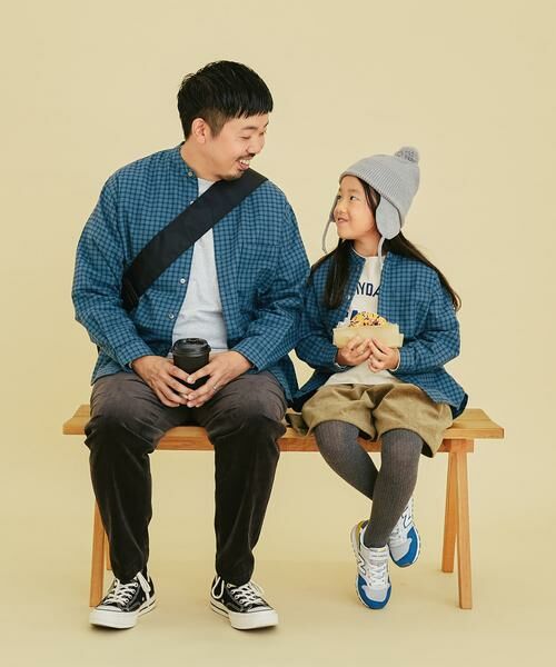 URBAN RESEARCH DOORS / アーバンリサーチ ドアーズ トップス | 『親子リンク』起毛ネルバンドカラーシャツ(KIDS) | 詳細18