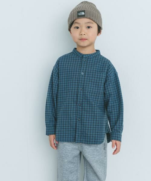 URBAN RESEARCH DOORS / アーバンリサーチ ドアーズ トップス | 『親子リンク』起毛ネルバンドカラーシャツ(KIDS) | 詳細27