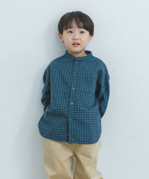 URBAN RESEARCH DOORS / アーバンリサーチ ドアーズ トップス | 『親子リンク』起毛ネルバンドカラーシャツ(KIDS) | 詳細23