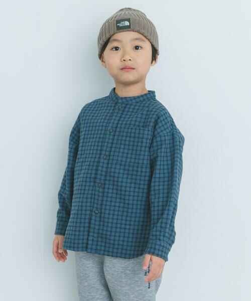 URBAN RESEARCH DOORS / アーバンリサーチ ドアーズ トップス | 『親子リンク』起毛ネルバンドカラーシャツ(KIDS) | 詳細26