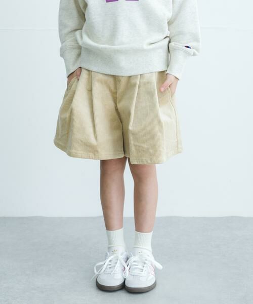 URBAN RESEARCH DOORS/アーバンリサーチ ドアーズ コーデュロイWタックキュロット(KIDS) ライトベージュ 105