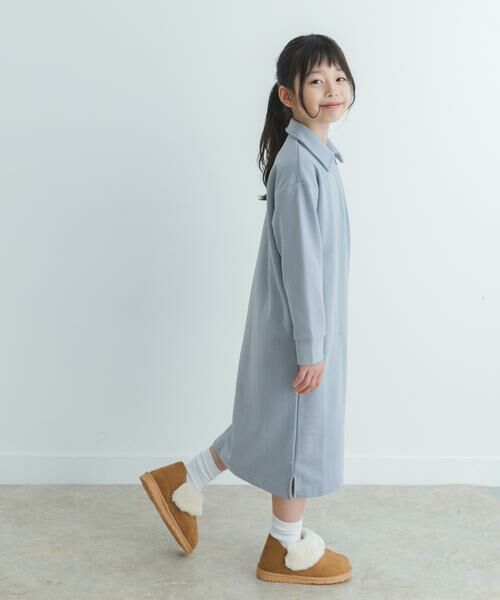 URBAN RESEARCH DOORS / アーバンリサーチ ドアーズ ワンピース | 『WEB/一部店舗限定サイズ』裏毛ハーフジップワンピース(KIDS) | 詳細4