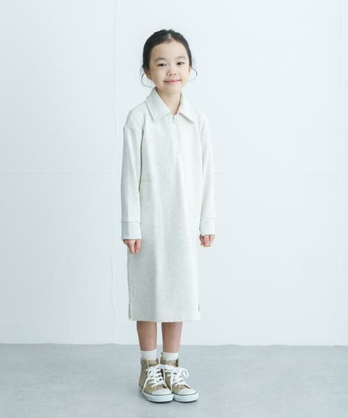 URBAN RESEARCH DOORS / アーバンリサーチ ドアーズ ワンピース | 『WEB/一部店舗限定サイズ』裏毛ハーフジップワンピース(KIDS) | 詳細14