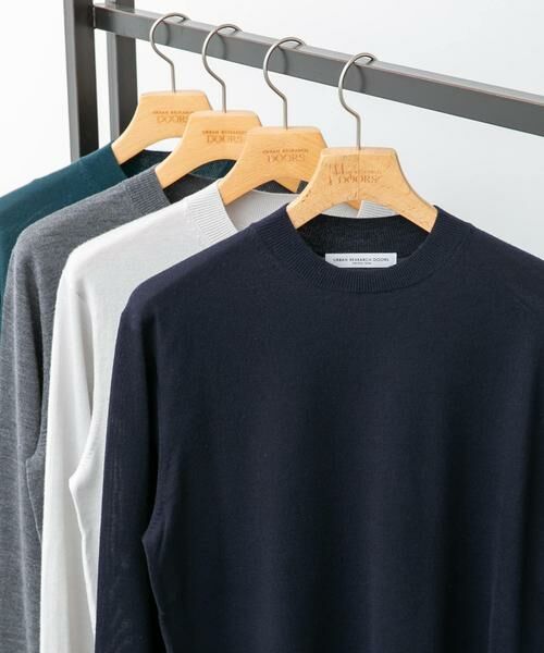 URBAN RESEARCH DOORS/アーバンリサーチ ドアーズ LIFE STYLE TAILOR マシンウォッシャブルハイゲージクルーニット ネイビー M URBAN RESEARCH DOORS/アーバンリサーチ ドアーズ LIFE STYLE TAILOR マシンウォッシャブルハイゲージクルーニット ネイビー M