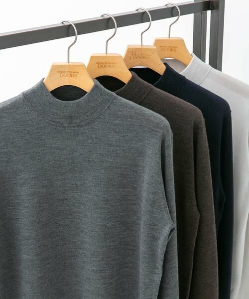 URBAN RESEARCH DOORS/アーバンリサーチ ドアーズ LIFE STYLE TAILOR マシンウォッシャブルハイゲージモックニット グレー系その他 L