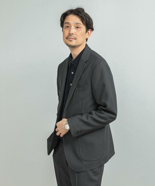 URBAN RESEARCH DOORS/アーバンリサーチ ドアーズ LIFE STYLE TAILOR ウールライクツイルコンフォータブルジャケット グレー系その他 XL