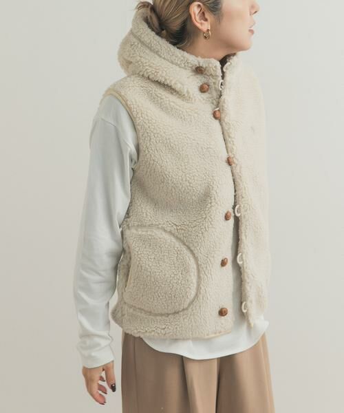 URBAN RESEARCH DOORS / アーバンリサーチ ドアーズ ベスト | GYMPHLEX　BOA HOODED VEST | 詳細4