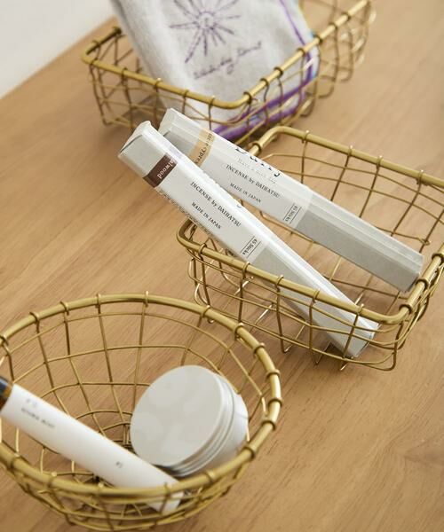 URBAN RESEARCH DOORS / アーバンリサーチ ドアーズ インテリア・インテリア雑貨 | fog linen work　アイアンワイヤーバスケット長方形S | 詳細4