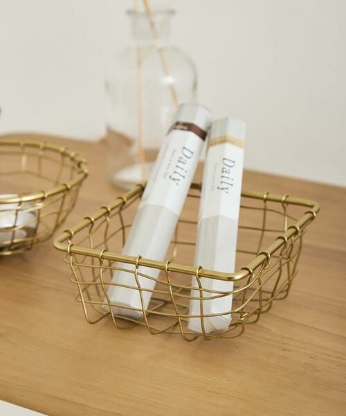 URBAN RESEARCH DOORS / アーバンリサーチ ドアーズ インテリア・インテリア雑貨 | fog linen work　アイアンワイヤーバスケット正方形S | 詳細1