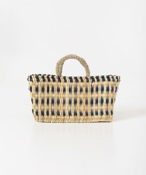 URBAN RESEARCH DOORS / アーバンリサーチ ドアーズ インテリア・インテリア雑貨 | アフリカンスクエア　ストロー横長かごS ドームハンドル3 | 詳細1