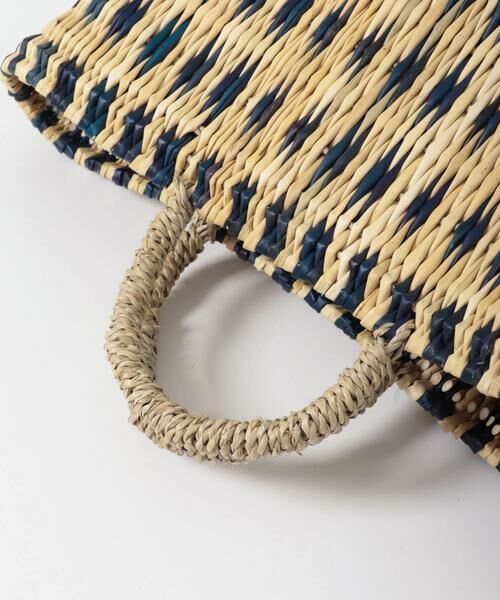 URBAN RESEARCH DOORS / アーバンリサーチ ドアーズ インテリア・インテリア雑貨 | アフリカンスクエア　ストロー横長かごS ドームハンドル3 | 詳細4