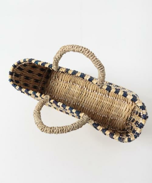 URBAN RESEARCH DOORS / アーバンリサーチ ドアーズ インテリア・インテリア雑貨 | アフリカンスクエア　ストロー横長かごS ドームハンドル3 | 詳細5
