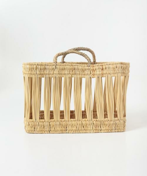 URBAN RESEARCH DOORS / アーバンリサーチ ドアーズ インテリア・インテリア雑貨 | アフリカンスクエア　縦透かしストローカゴ 大 | 詳細1