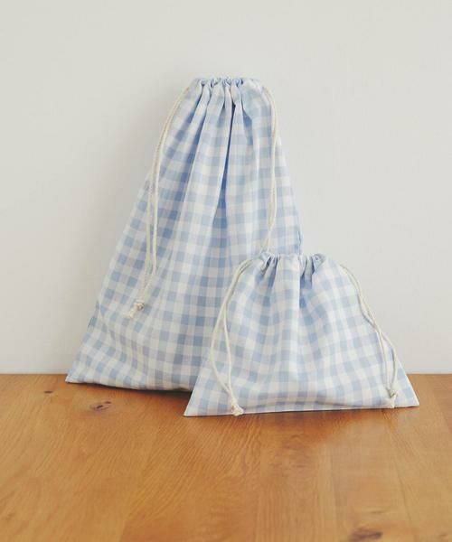 URBAN RESEARCH DOORS / アーバンリサーチ ドアーズ ポーチ | CINQ　巾着 ギンガムチェック S | 詳細3