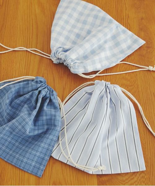 URBAN RESEARCH DOORS / アーバンリサーチ ドアーズ ポーチ | CINQ　巾着 ストライプ | 詳細2