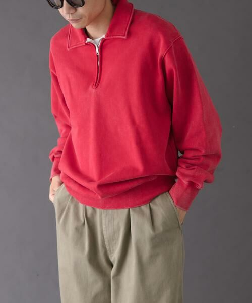 URBAN RESEARCH DOORS / アーバンリサーチ ドアーズ スウェット | FORK&SPOON　サンブリーチハーフジップスウェット | 詳細2
