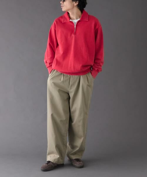 URBAN RESEARCH DOORS / アーバンリサーチ ドアーズ スウェット | FORK&SPOON　サンブリーチハーフジップスウェット | 詳細6